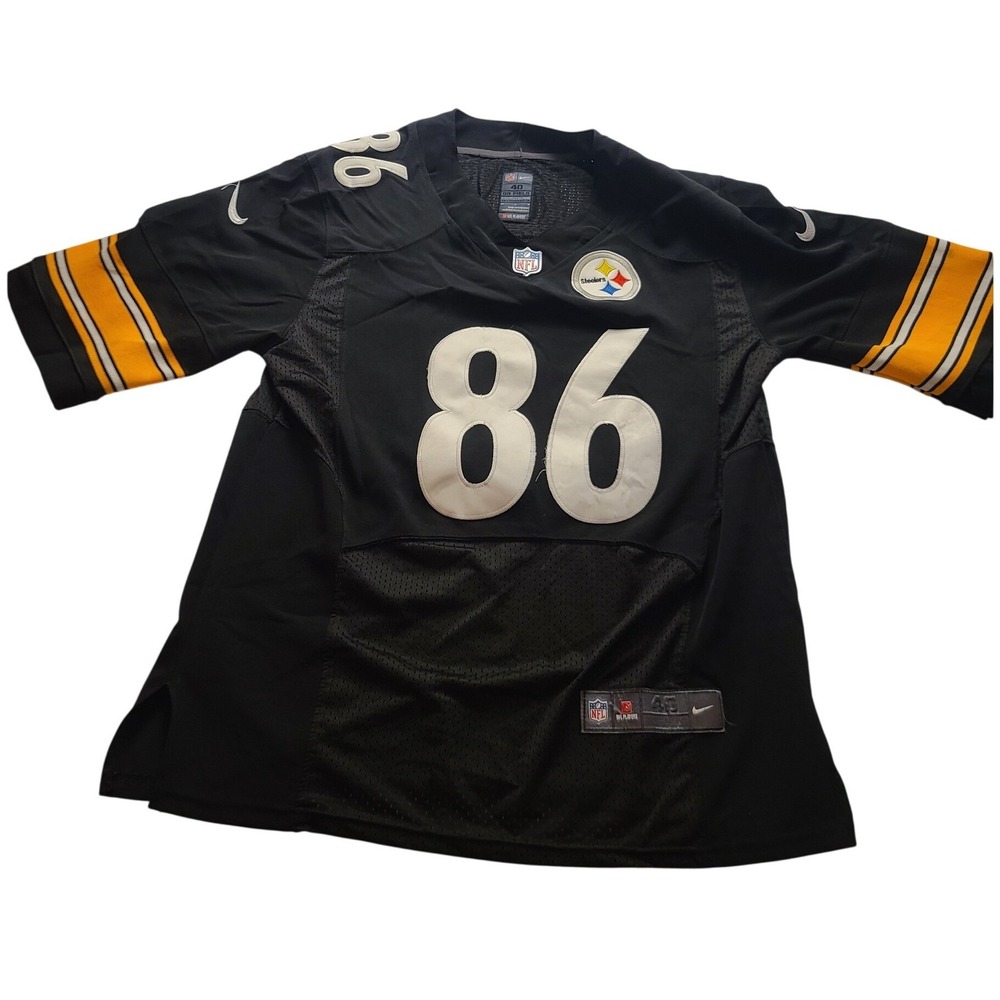 Nike Pittsburgh Steelers Hines Ward 86 On Field Jersey Men's 40 Medium Black